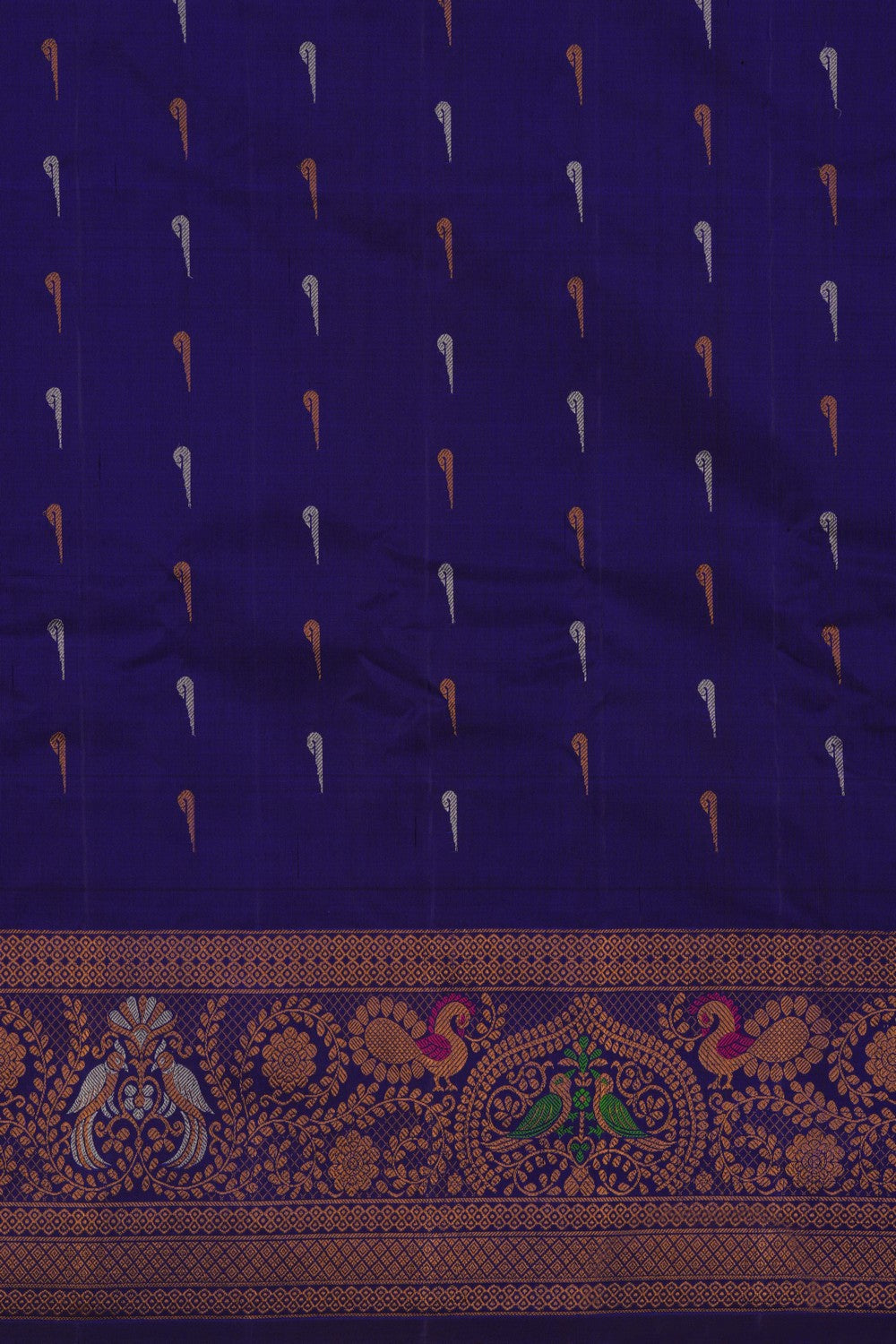 Image of Gadwal Silk Purple Saree