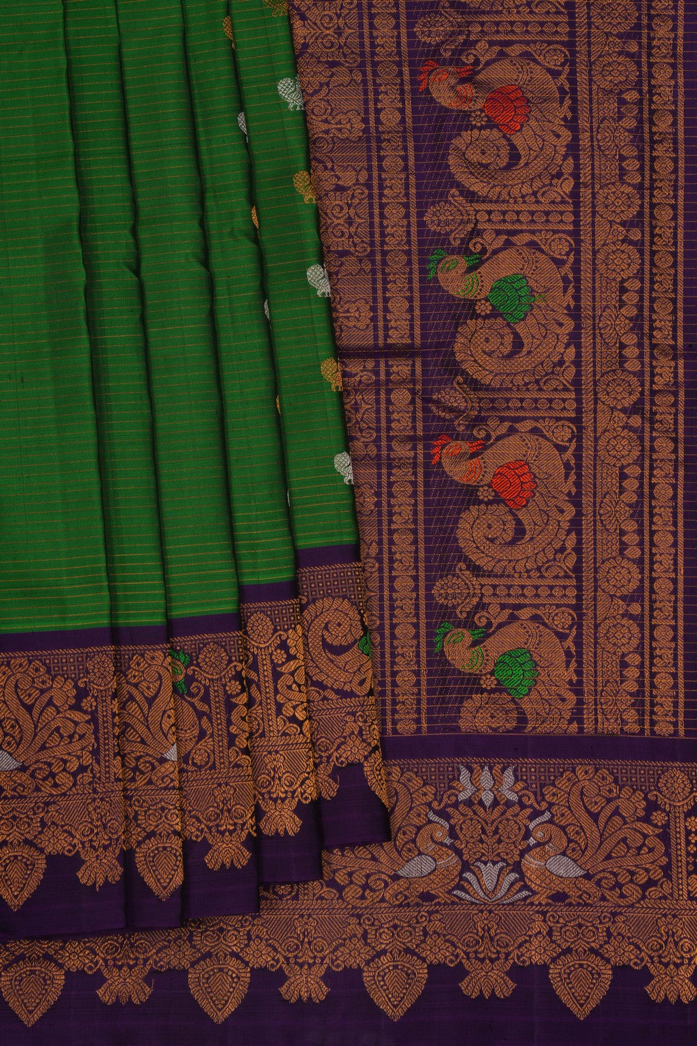 Image of Gadwal Silk Green Saree