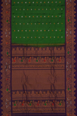 Image of Gadwal Silk Green Saree