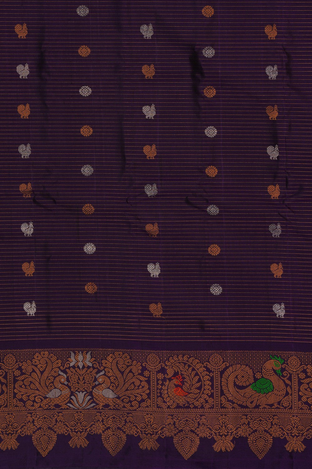 Image of Gadwal Silk Green Saree