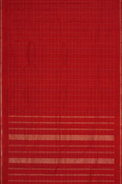 Image of Arani Silk Kattam Red Saree