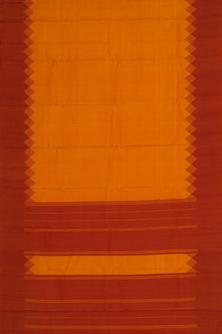 Image of Arani Silk Kattam Mustard Saree