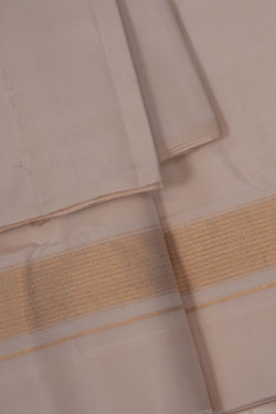 Image of Arani Silk Off-White Dhoti With Kanduva (8 X 4) 3 PCS Set
