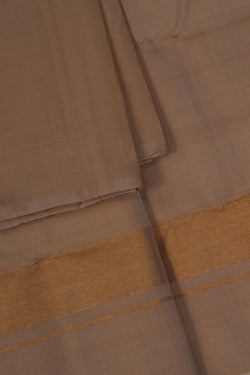 Image of Arani Silk Off-White Dhoti With Kanduva (8 X 4) 3 PCS Set