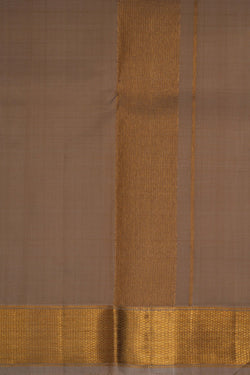 Image of Arani Silk Off-White Dhoti With Kanduva (8 X 4) 3 PCS Set
