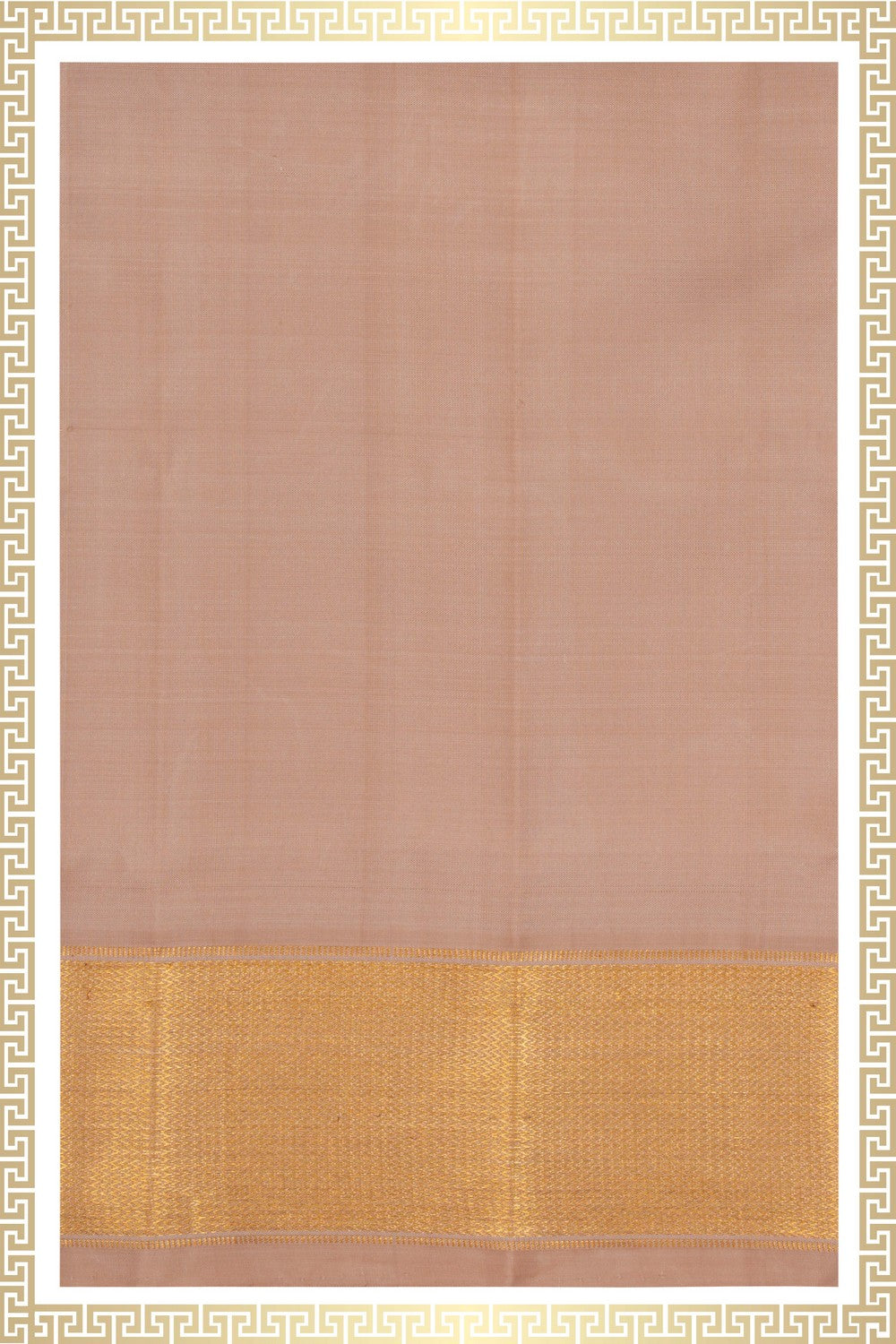 Image of Arani Silk Beige Dhoti With Kanduva (8 X 4) 3 PCS Set