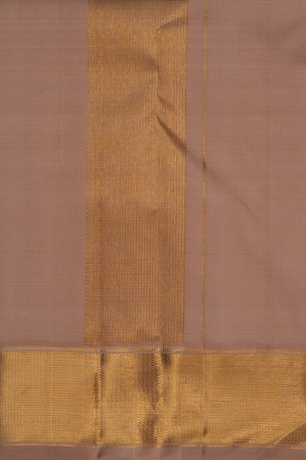 Image of Arani Silk Beige Dhoti With Kanduva (8 X 4) 3 PCS Set