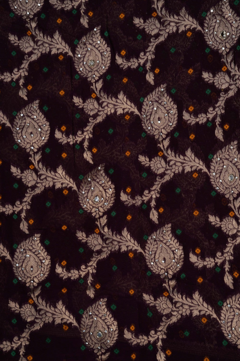 Image of Embroidered Georgette Purple Saree