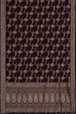 Image of Embroidered Georgette Purple Saree