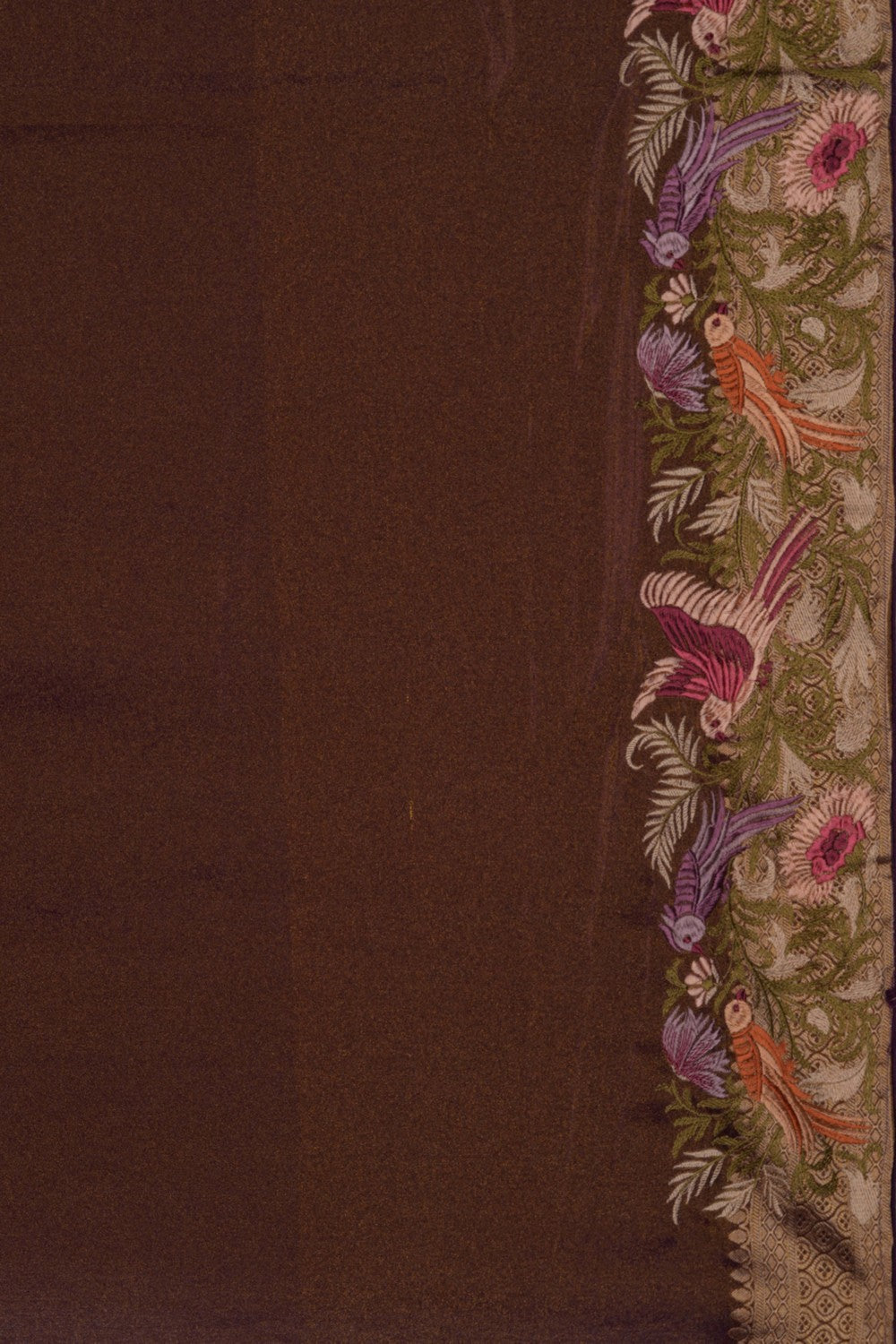 Image of Embroidered Tissue Mauve Purple Saree