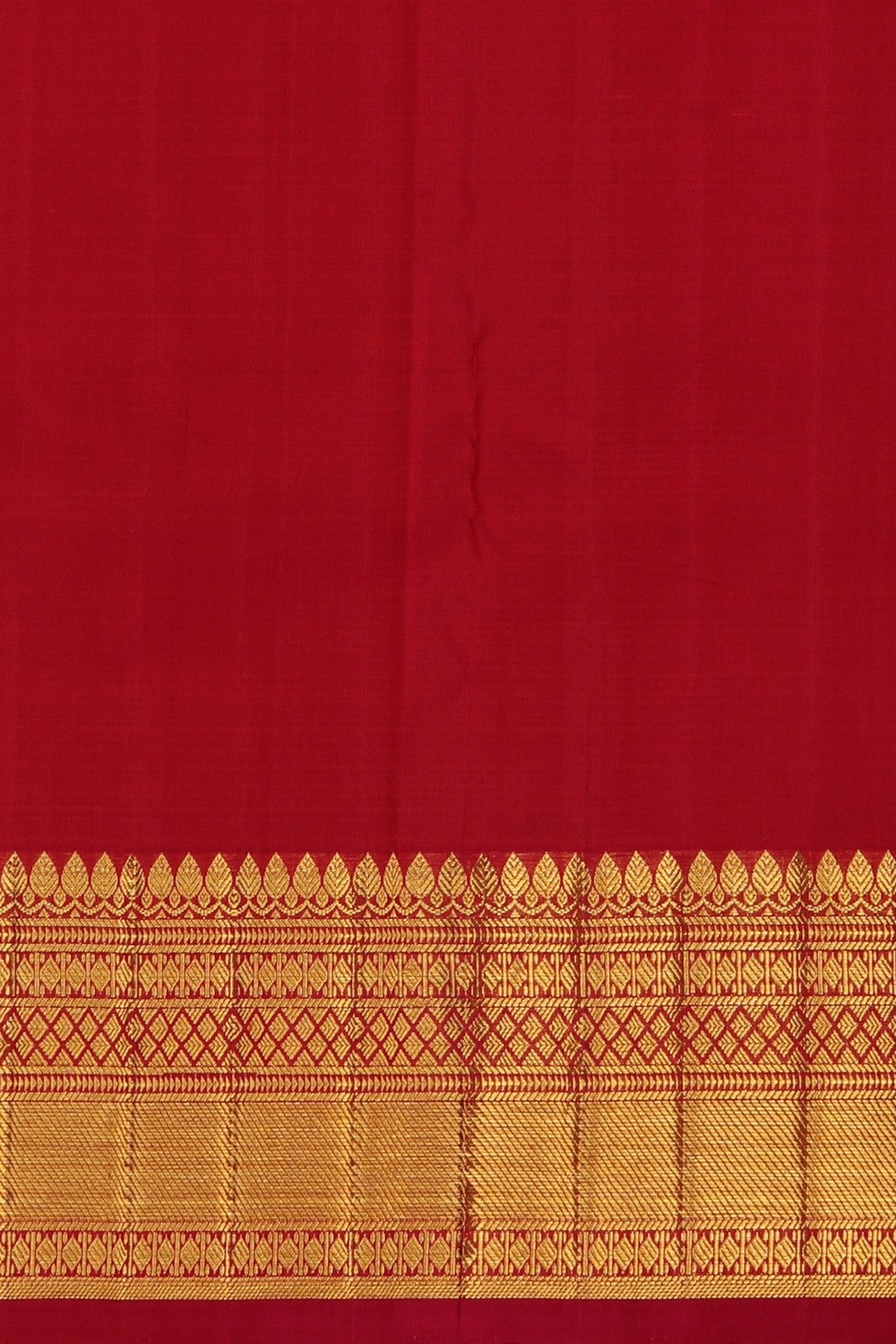 Kanchipuram Silk Kattam Off-White Saree