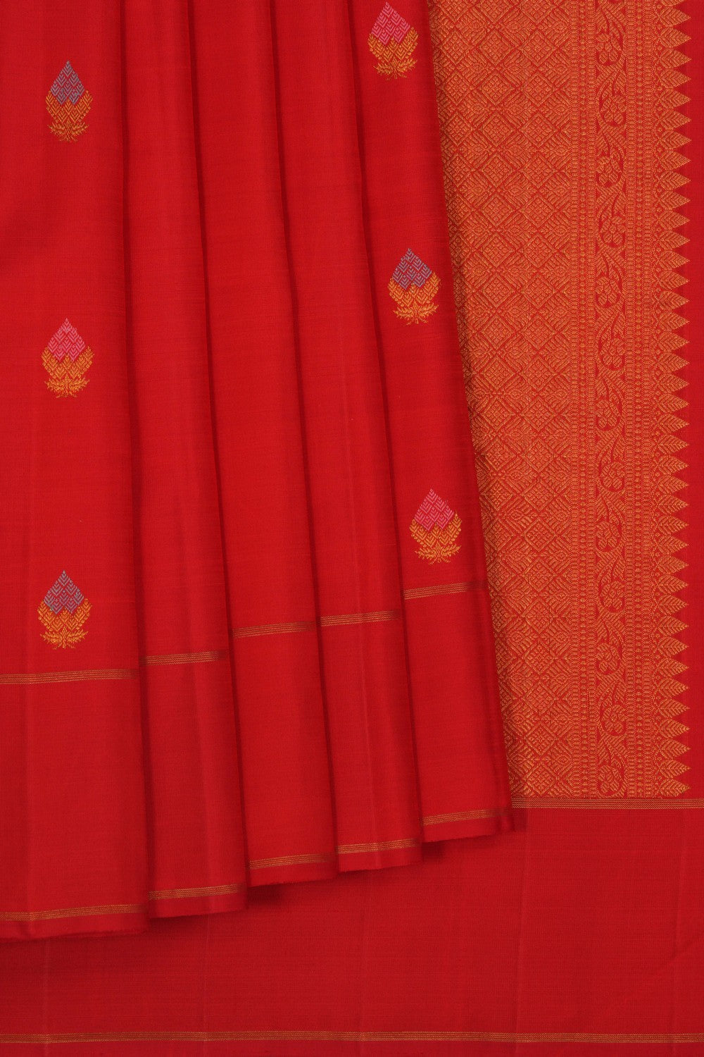 Image of Arani Silk Red Saree