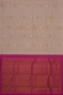Image of Arani Silk An Ethereal Pearl-White Saree