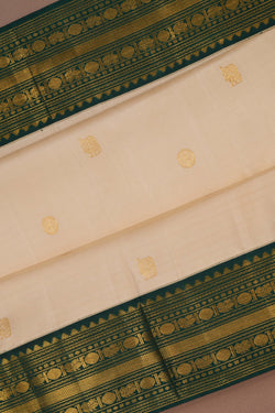 Image of Arani Silk An Ethereal Pearl-White Saree