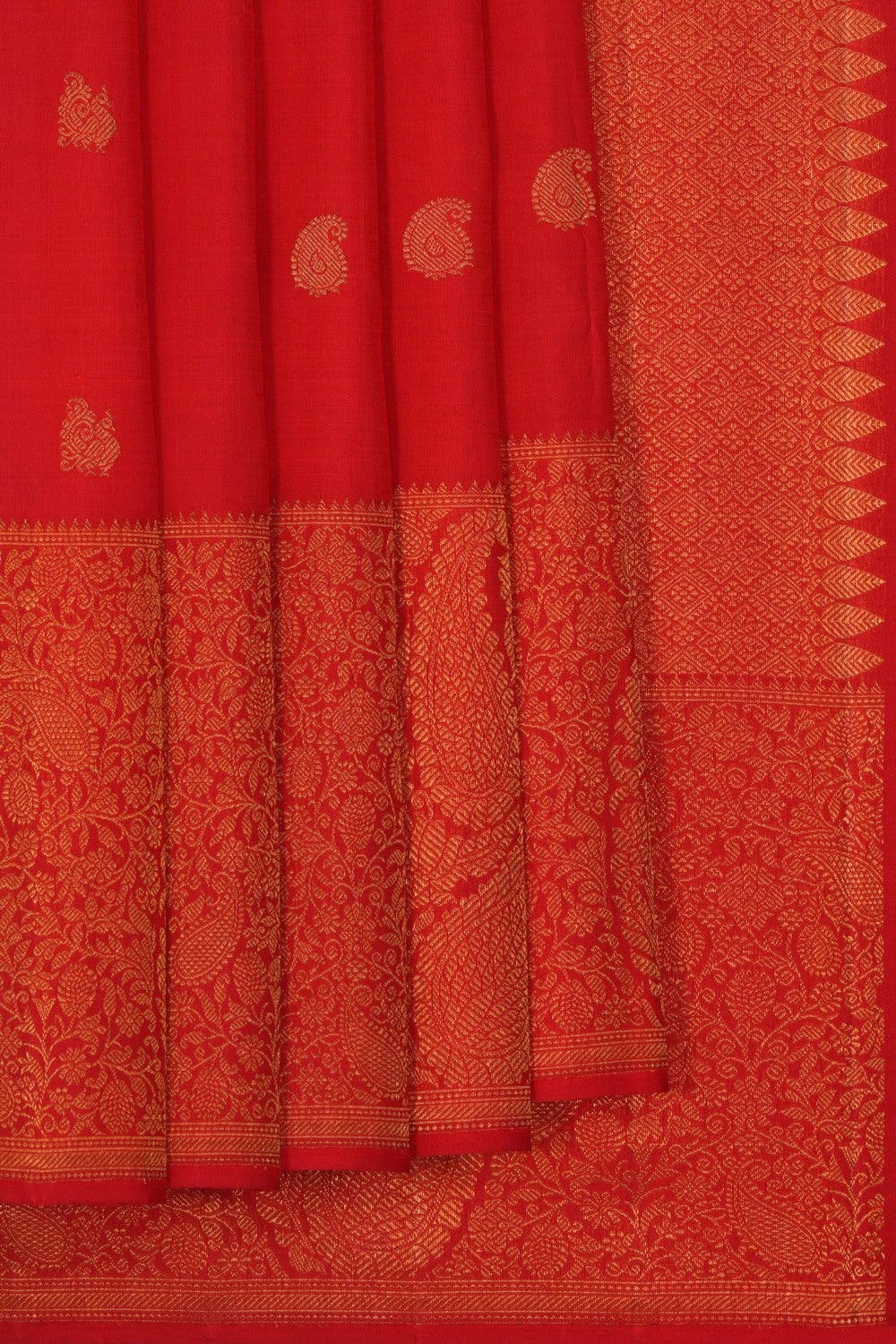 Image of Arani Silk Red Saree