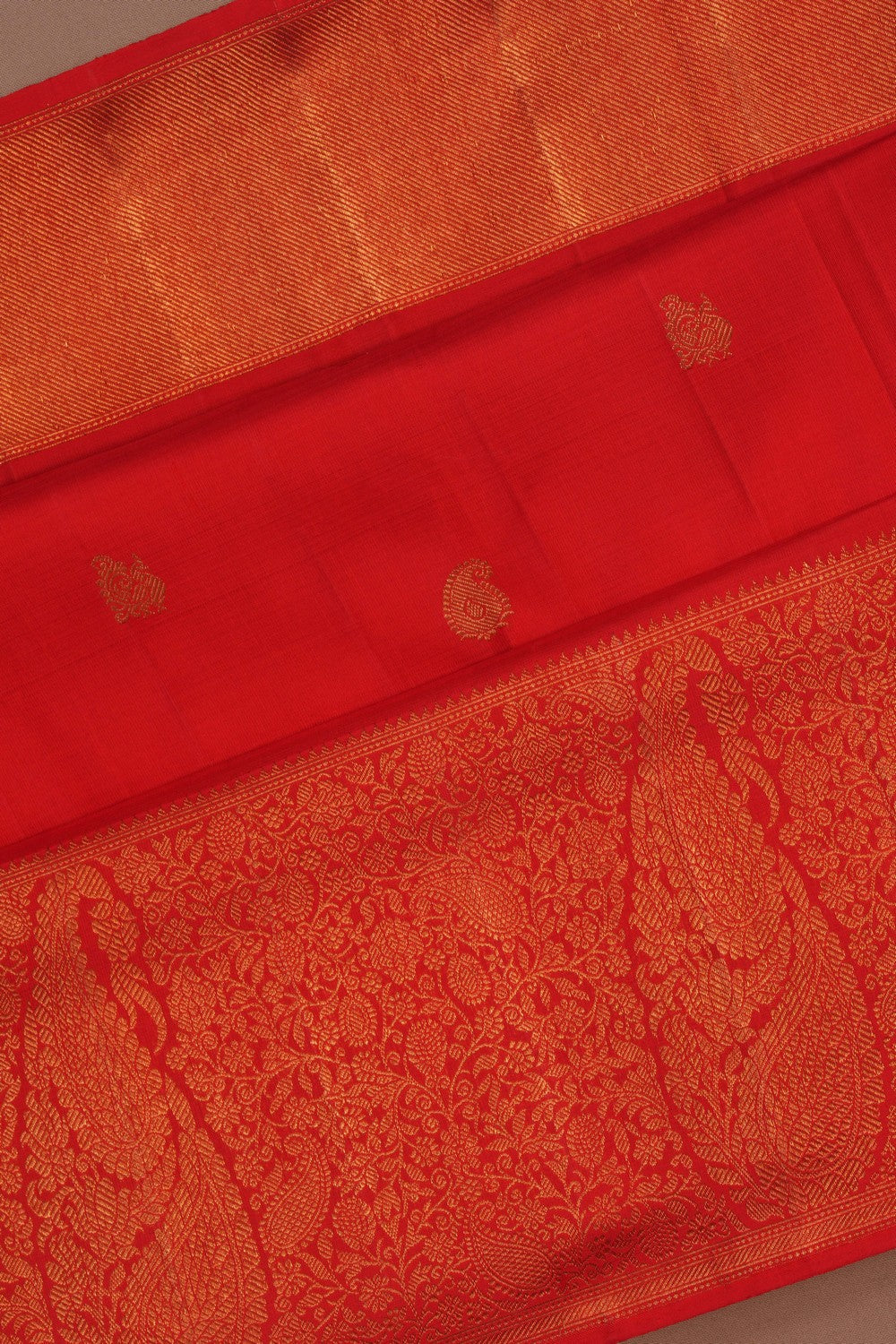Image of Arani Silk Red Saree