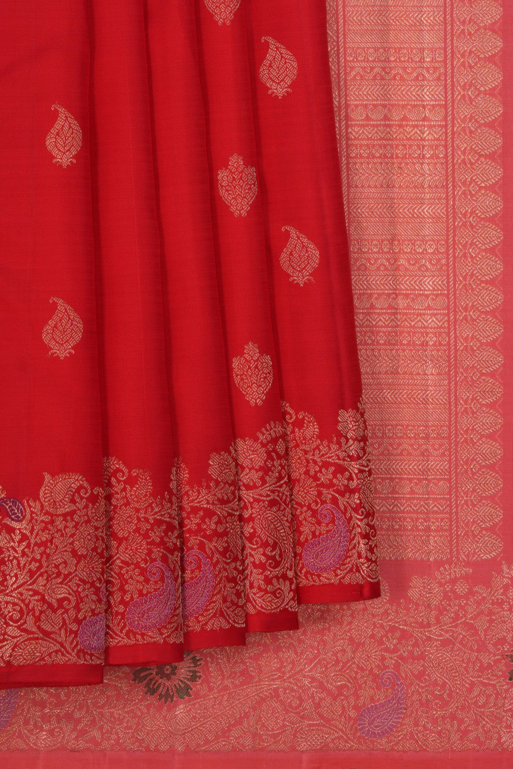 Image of Arani Silk Red Saree