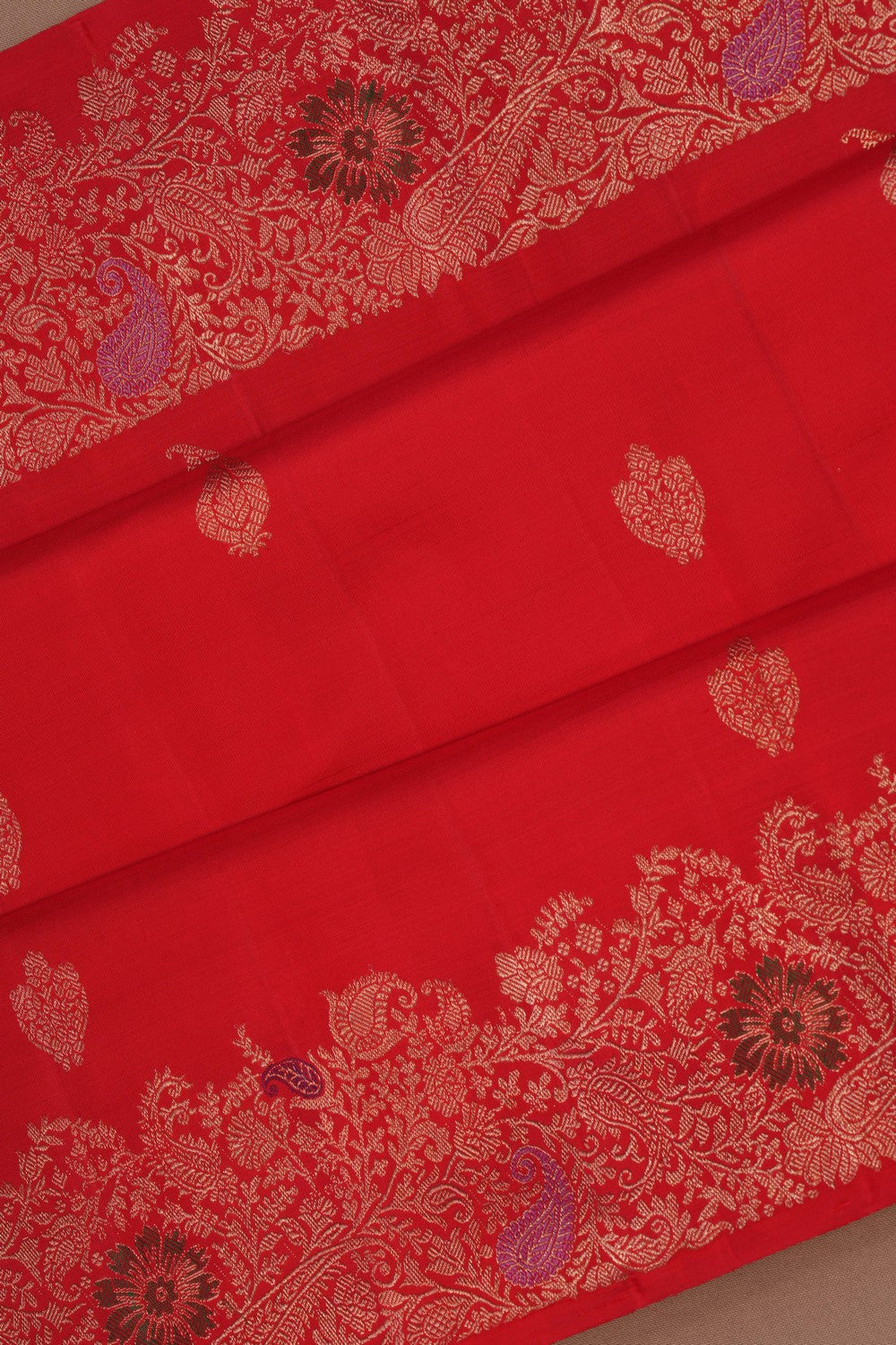 Image of Arani Silk Red Saree