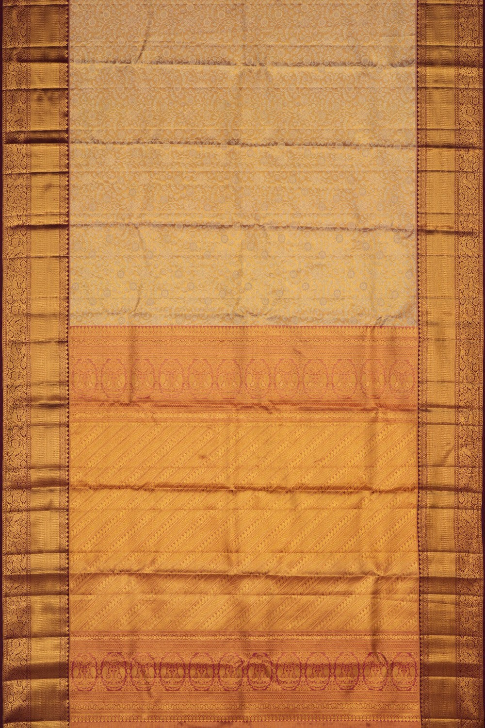Kanchipattu Gold Tissue Brocade Saree