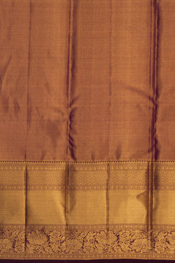 Image of Kanchipattu Gold-Pink Tissue Brocade Saree