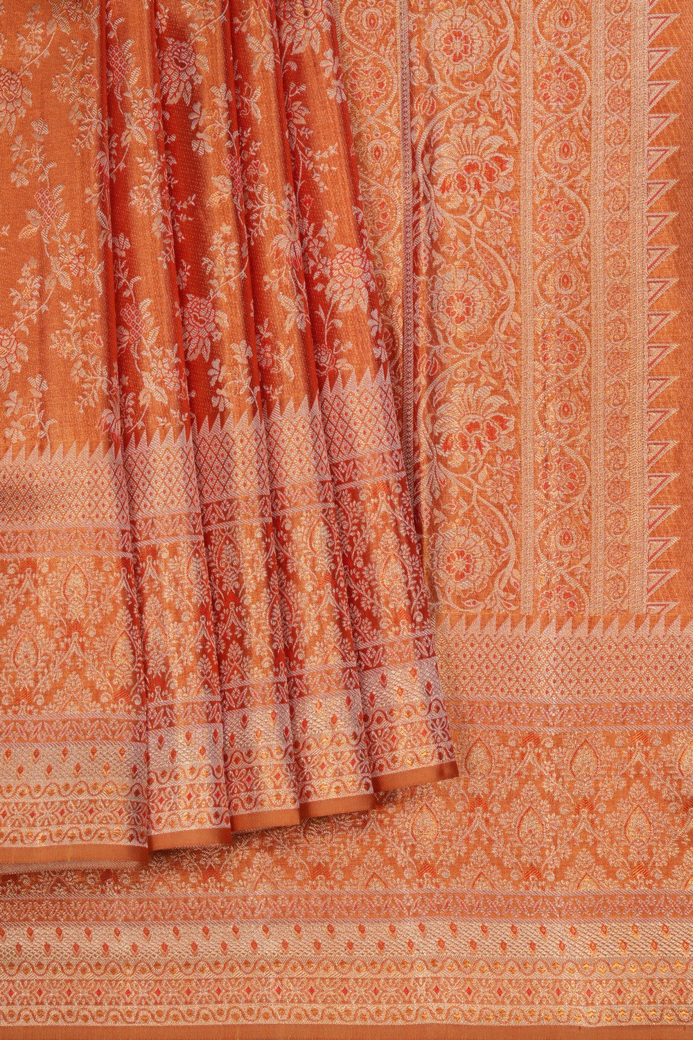 Kanchipattu Gold Tissue Brocade Saree