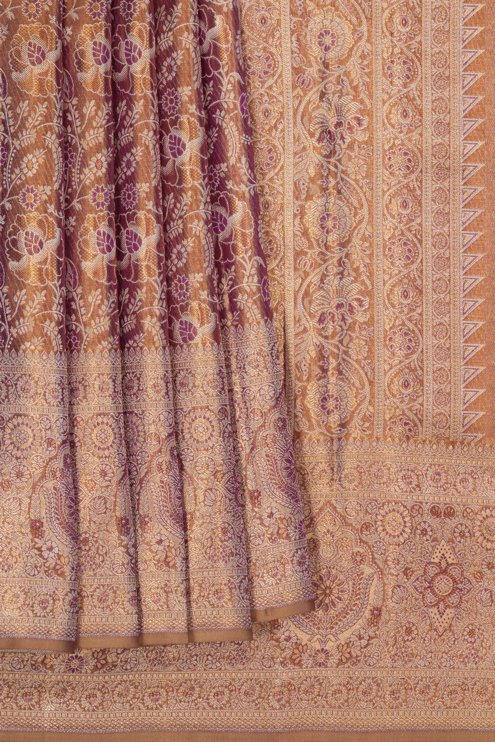 Kanchipattu Gold Tissue Brocade Saree