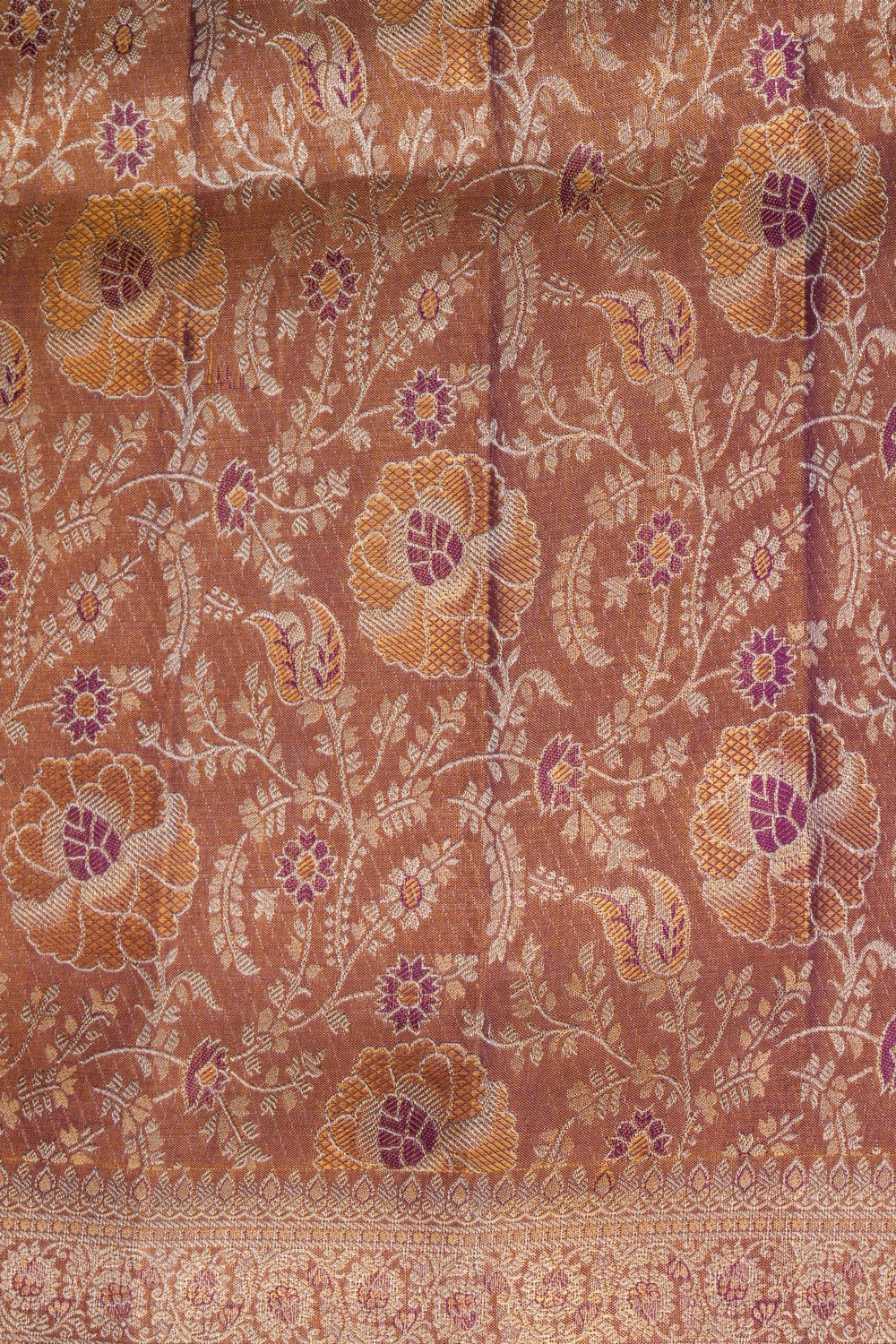Kanchipattu Gold Tissue Brocade Saree