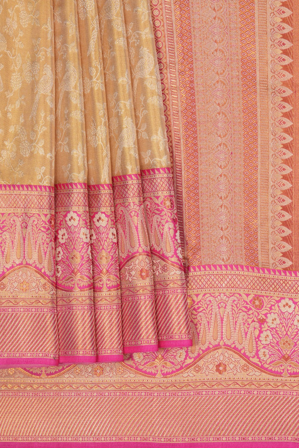 Image of Kanchipattu Gold Tissue Brocade Saree