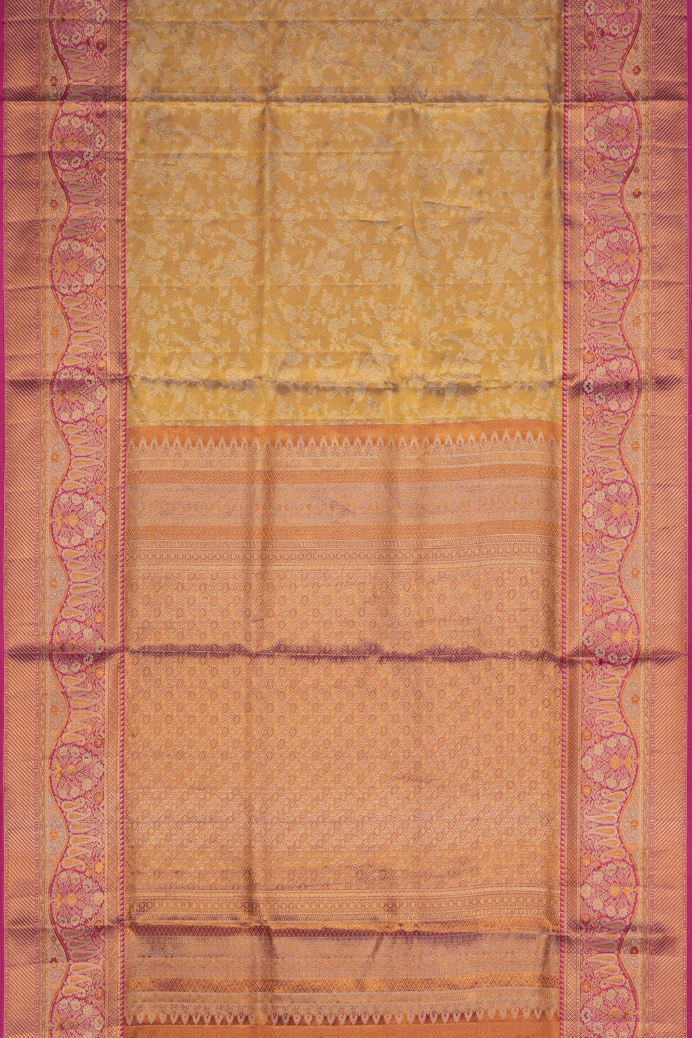 Kanchipattu Gold Tissue Brocade Saree