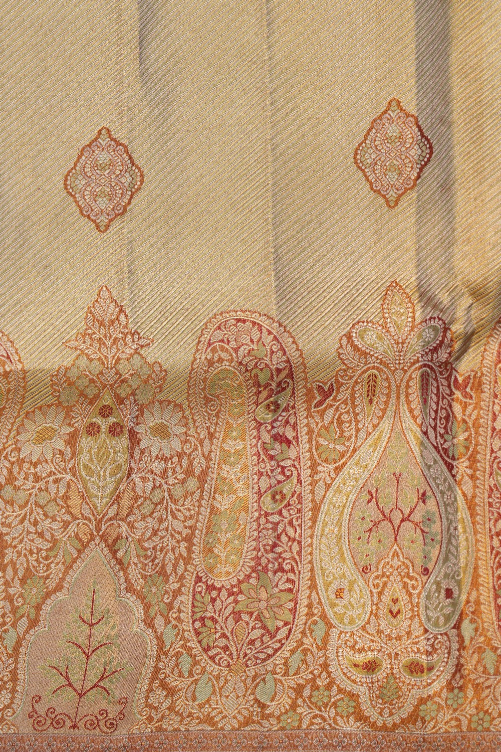 Image of Kanchipattu Gold Tissue Brocade Saree