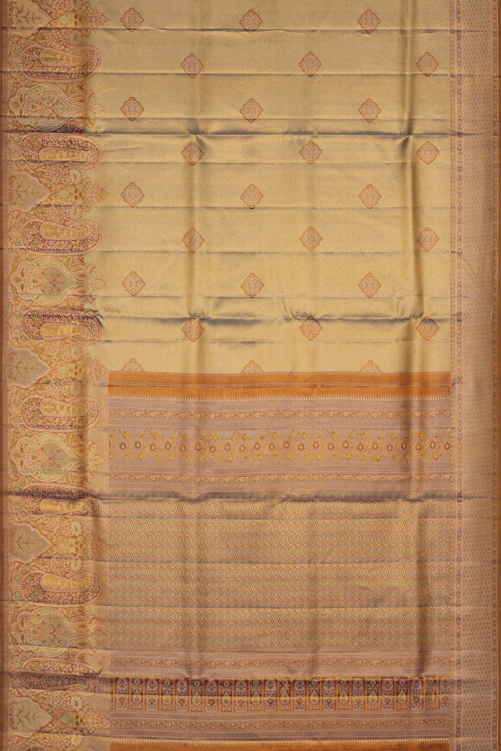 Image of Kanchipattu Gold Tissue Brocade Saree