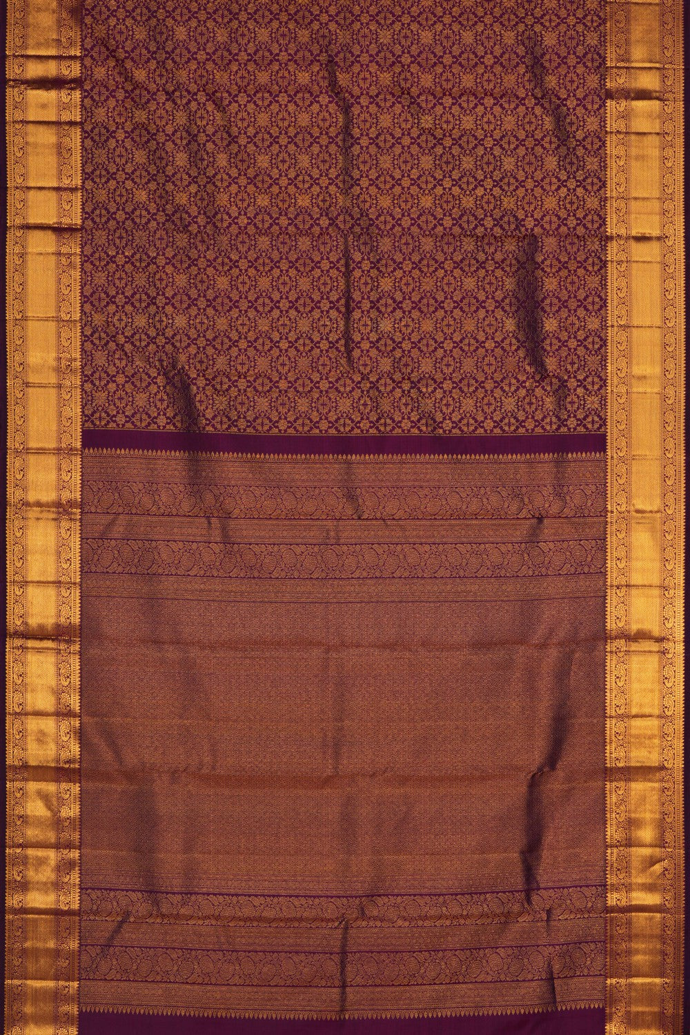 Image of Kanchipattu Brocade Violet Saree