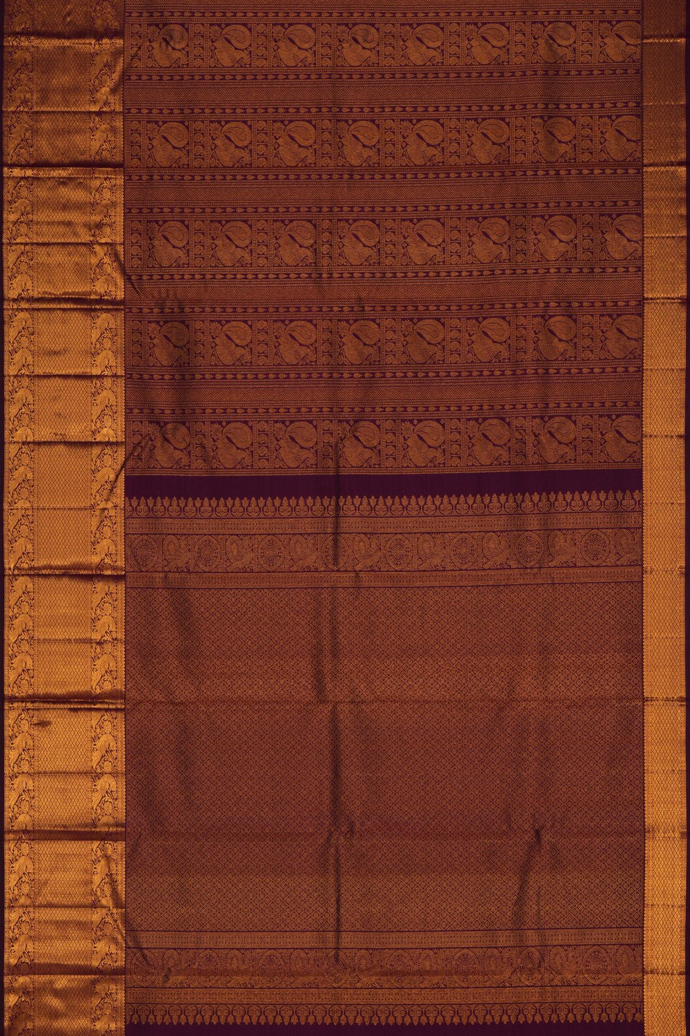 Image of Kanchipattu Brocade Violet Saree