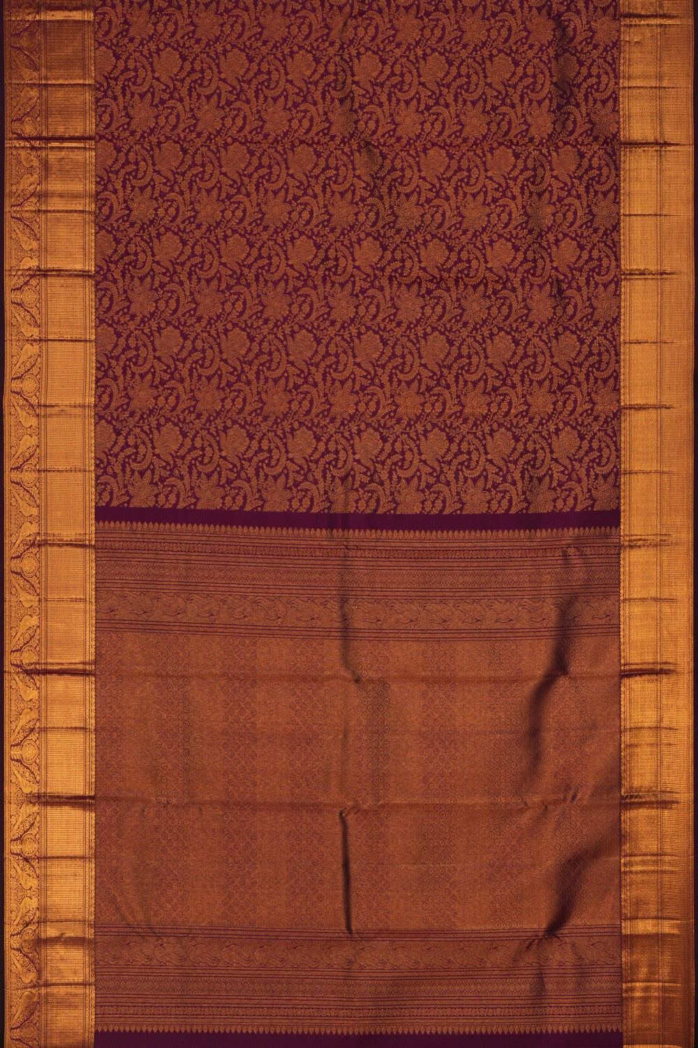 Image of Kanchipattu Brocade Violet Saree