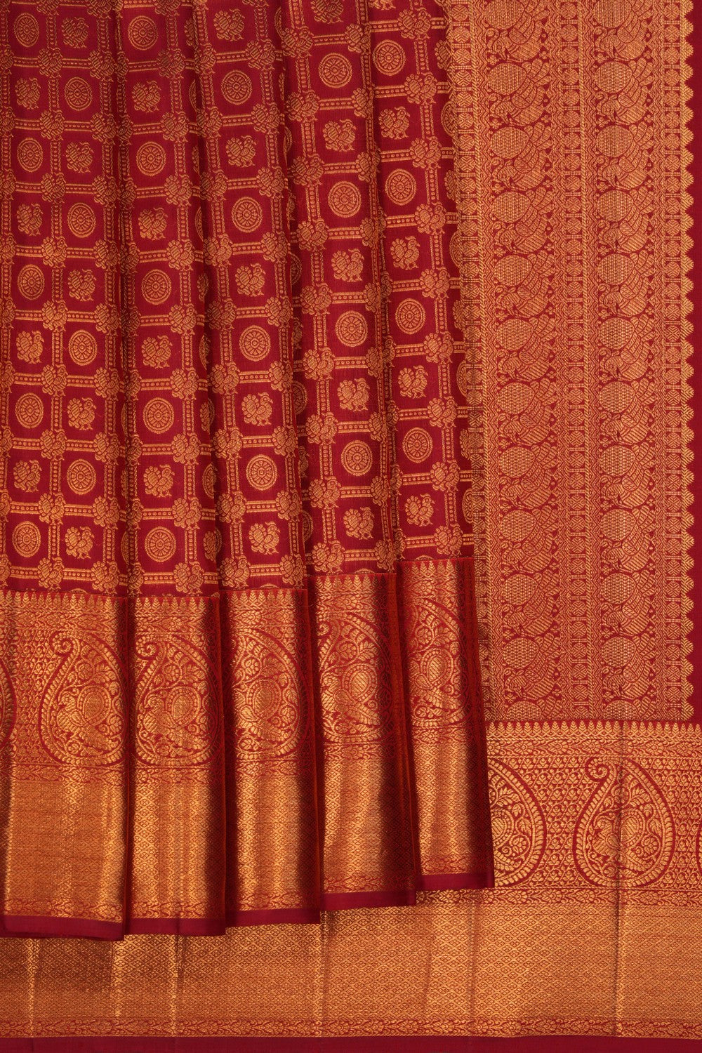 Kanchipattu Brocade Red Saree