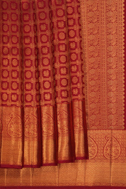 Image of Kanchipattu Brocade Red Saree