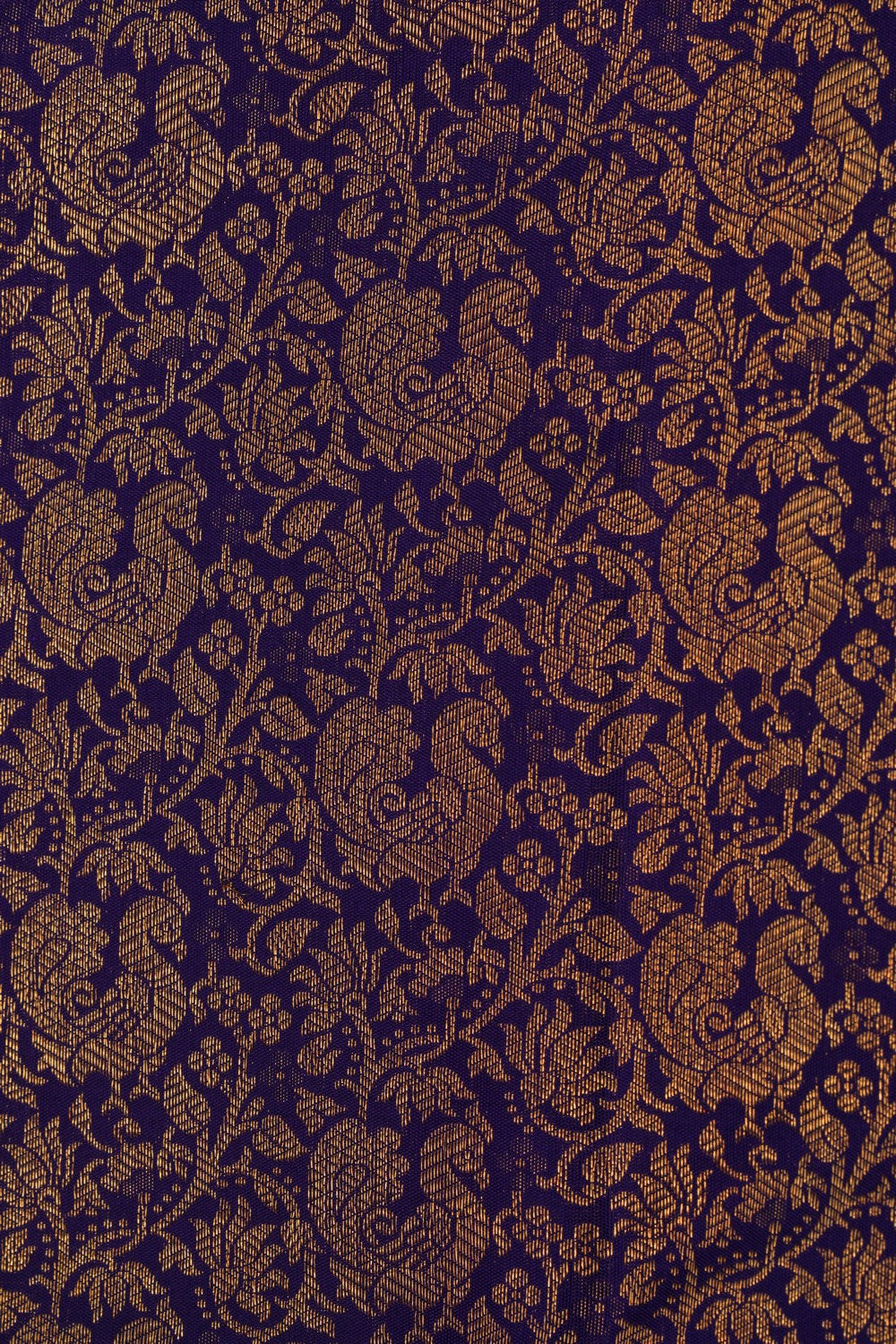Image of Kanchipattu Brocade Indigo Blue Saree