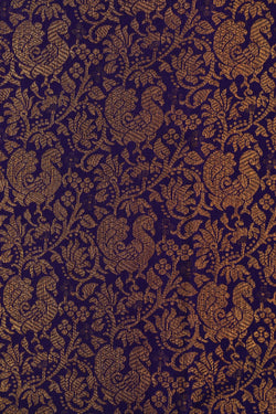 Image of Kanchipattu Brocade Indigo Blue Saree