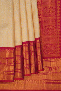 Image of Kanchipattu An Ethereal Pearl-White Saree