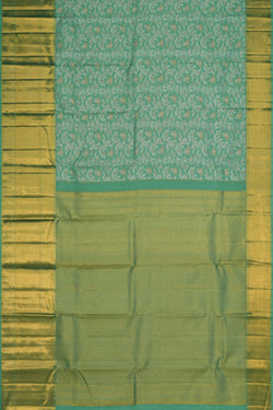 Image of Kanchipattu Mint Green Brocade Saree