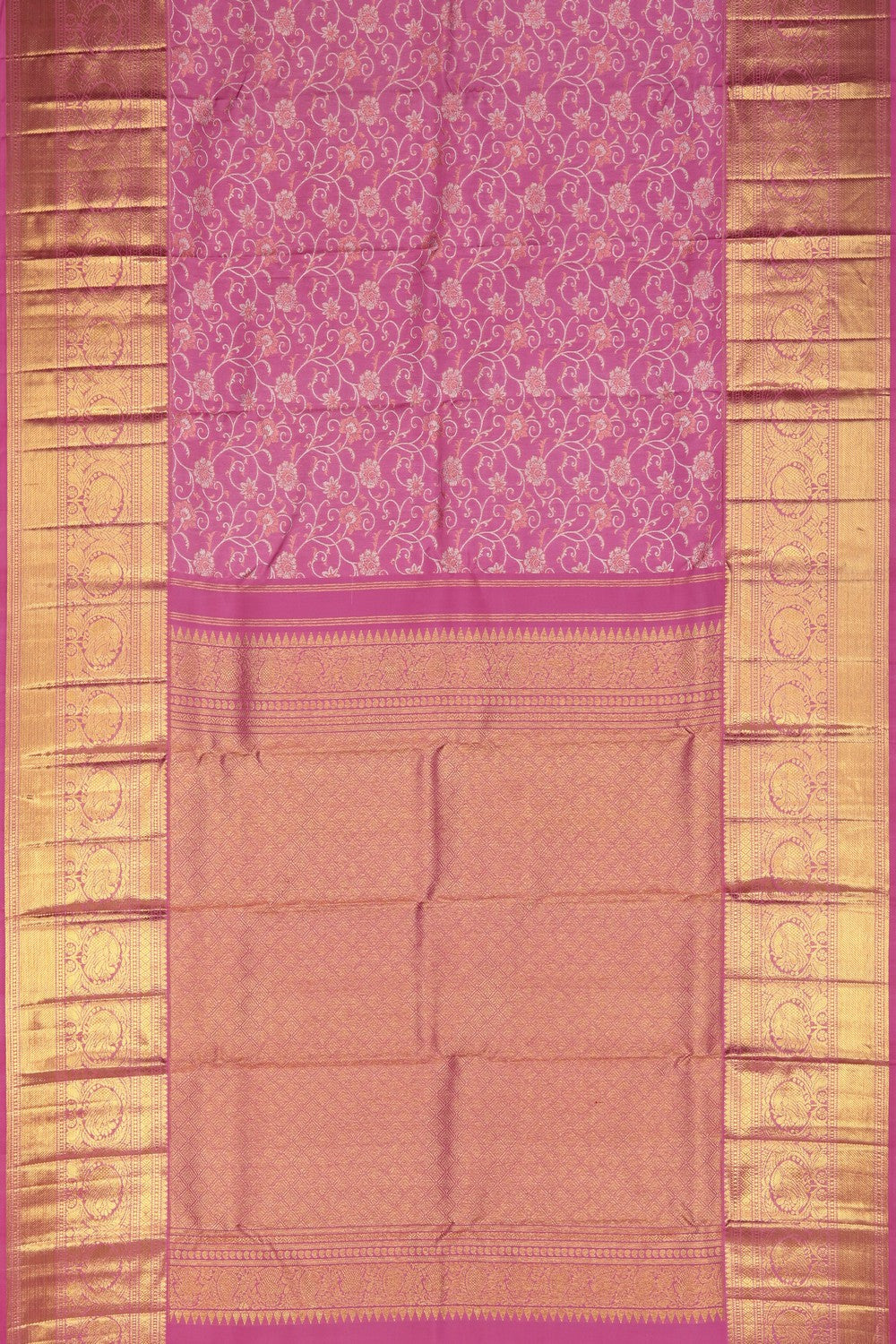 Kanchipattu Lavender Pink Brocade Saree