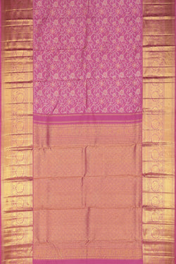 Image of Kanchipattu Lavender Pink Brocade Saree