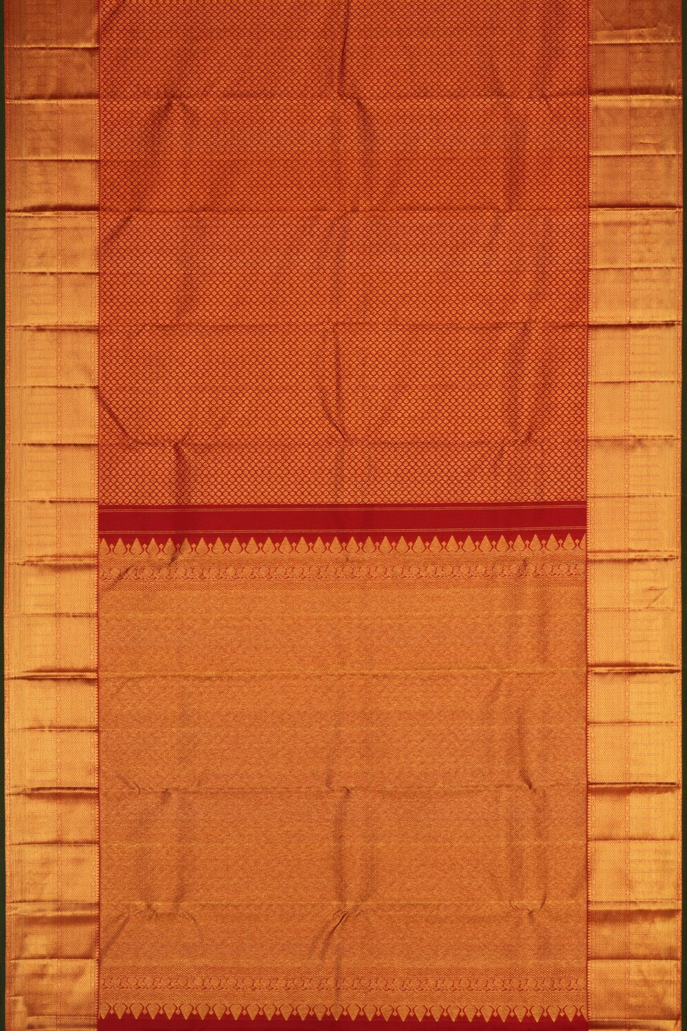 Image of Kanchipattu Red Brocade Saree