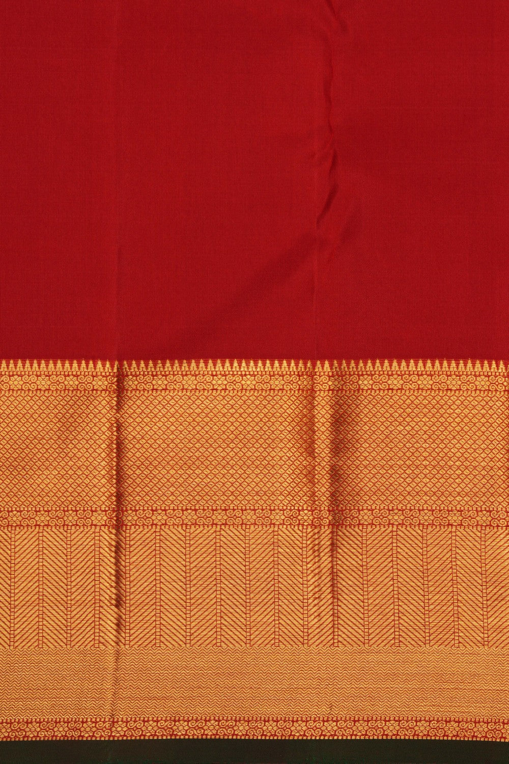 Image of Kanchipattu Red Brocade Saree