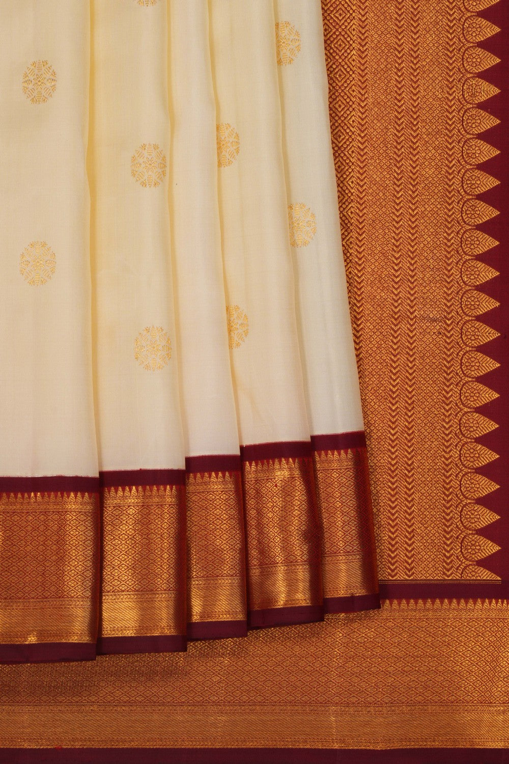 Kanchipattu Cream Saree