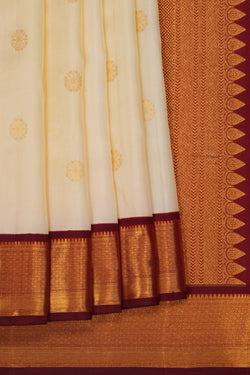 Image of Kanchipattu Cream Saree