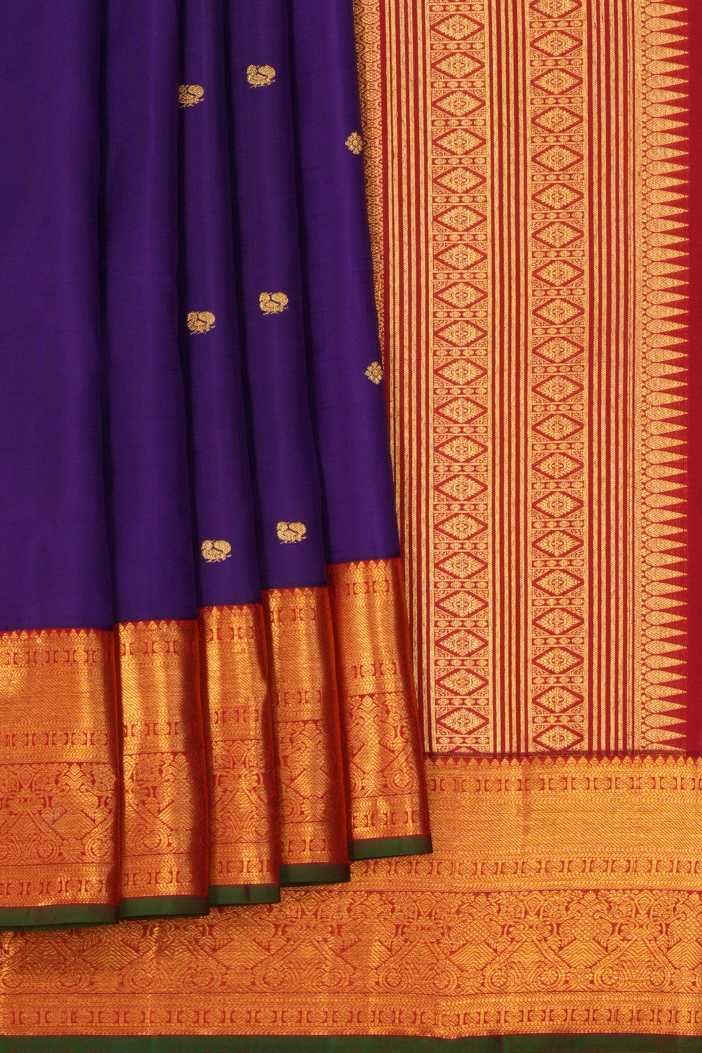 Kanchipattu Purple Saree