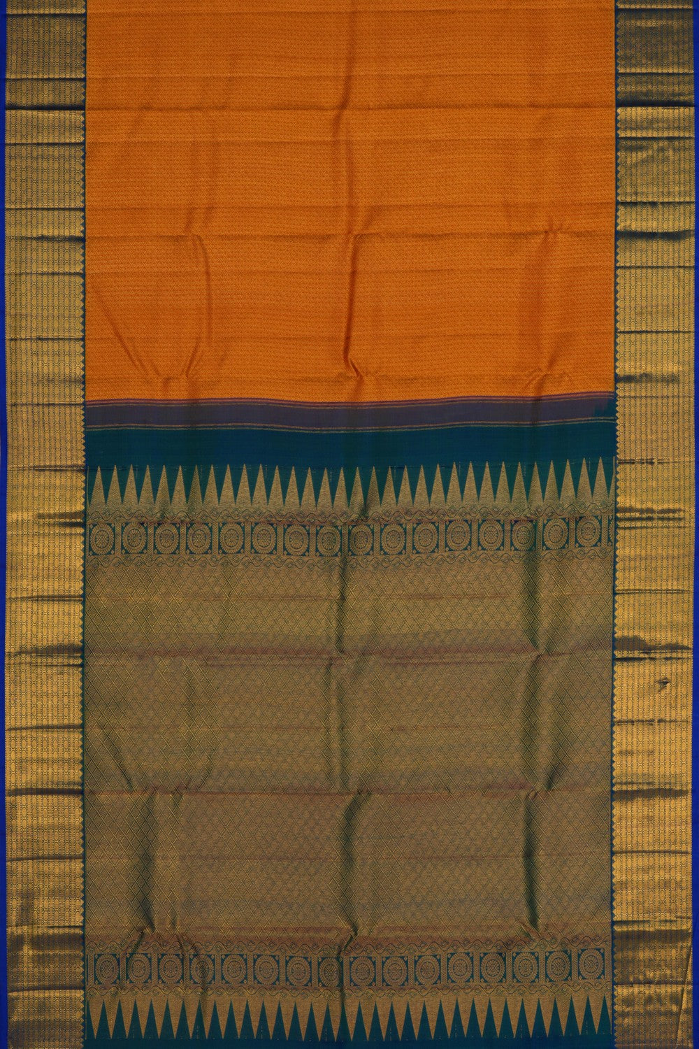Image of Kanchipattu Mustard Brocade Saree
