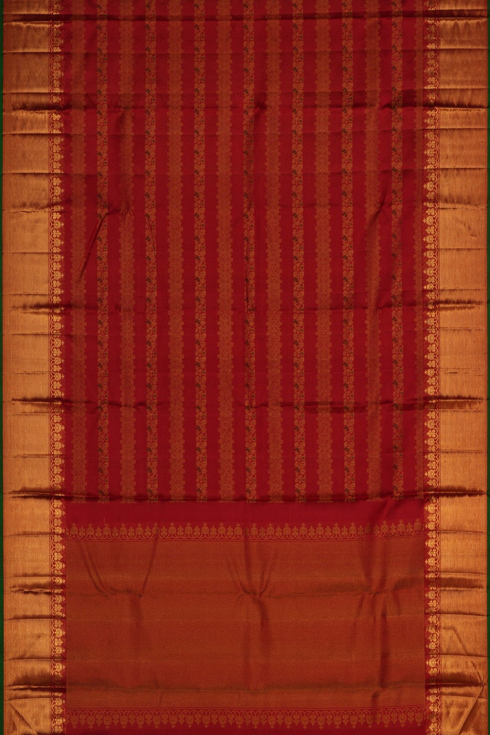 Arani Silk Brocade Red Saree