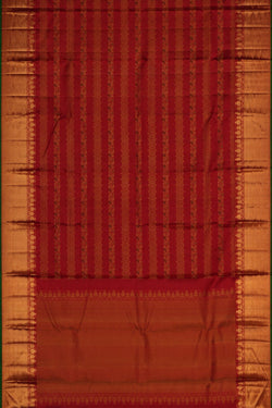 Image of Arani Silk Brocade Red Saree